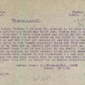 Soldier packet page