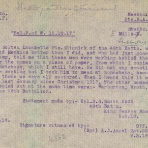 Soldier packet page