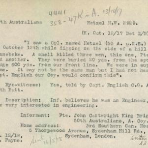 Soldier packet page