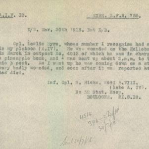 Soldier packet page