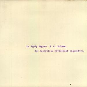Soldier packet page