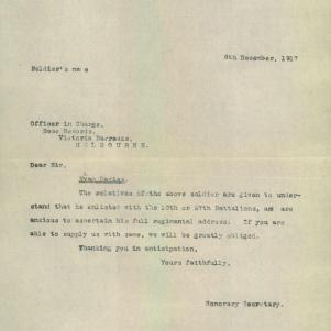 Soldier packet page
