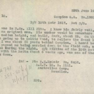 Soldier packet page