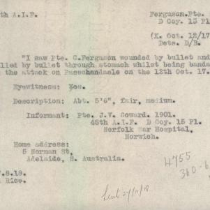 Soldier packet page