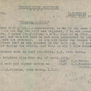 Soldier packet page