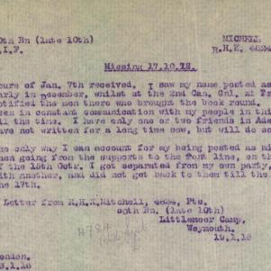 Soldier packet page