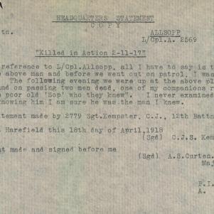 Soldier packet page