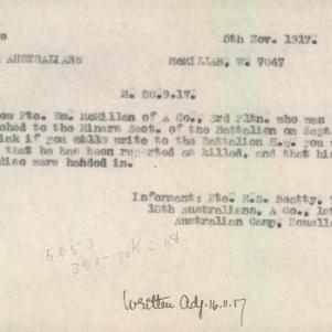 Soldier packet page