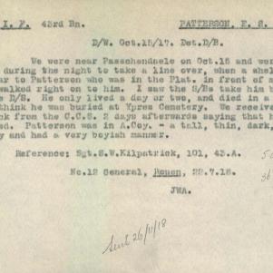Soldier packet page