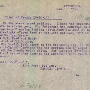 Soldier packet page