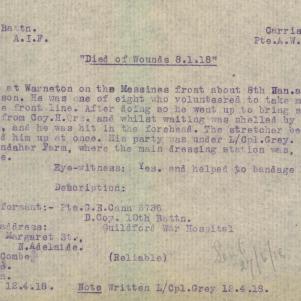 Soldier packet page