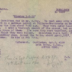 Soldier packet page