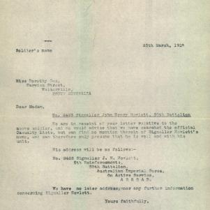 Soldier packet page