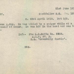 Soldier packet page