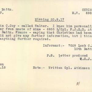 Soldier packet page