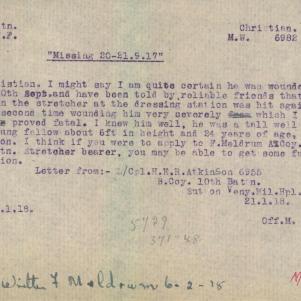 Soldier packet page