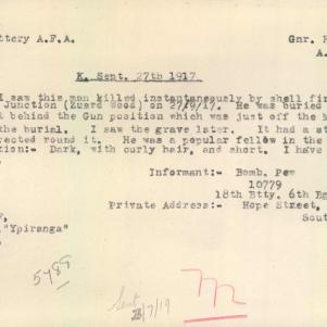 Soldier packet page