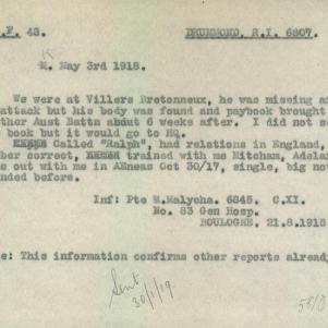 Soldier packet page