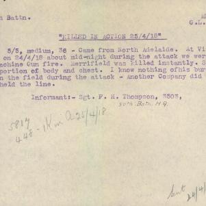 Soldier packet page
