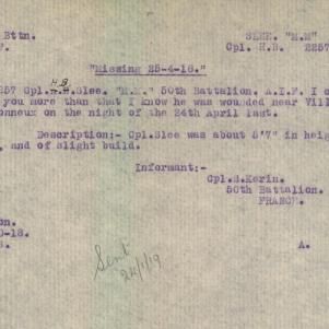 Soldier packet page