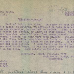 Soldier packet page