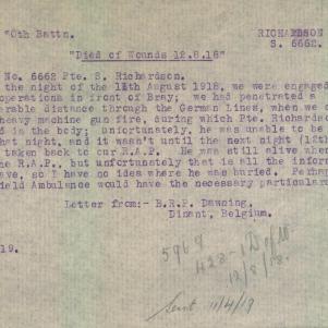 Soldier packet page