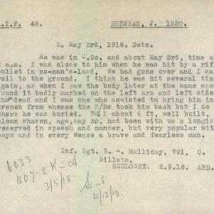 Soldier packet page