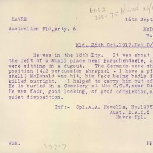 Soldier packet page