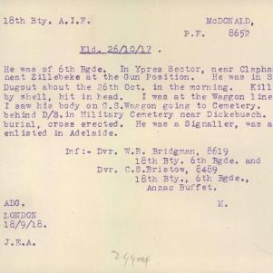 Soldier packet page