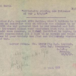 Soldier packet page