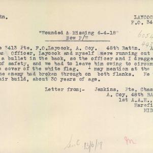 Soldier packet page