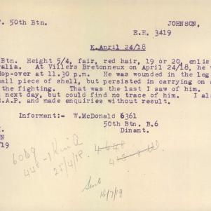 Soldier packet page