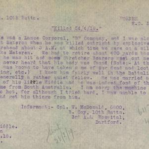 Soldier packet page