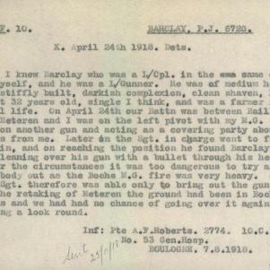 Soldier packet page