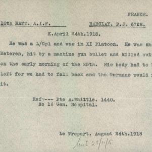 Soldier packet page