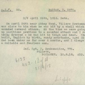 Soldier packet page