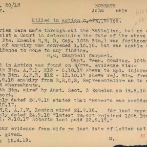 Soldier packet page