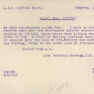 Soldier packet page