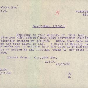 Soldier packet page