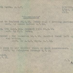 Soldier packet page