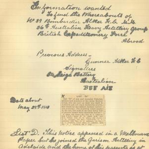 Soldier packet page