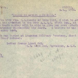 Soldier packet page