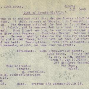 Soldier packet page