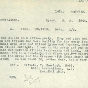 Soldier packet page