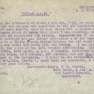 Soldier packet page