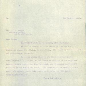 Soldier packet page