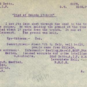 Soldier packet page