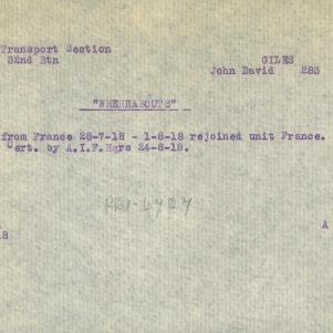 Soldier packet page