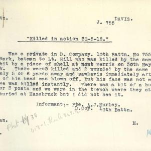 Soldier packet page