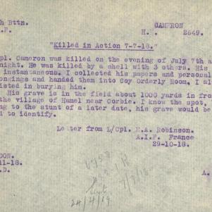 Soldier packet page